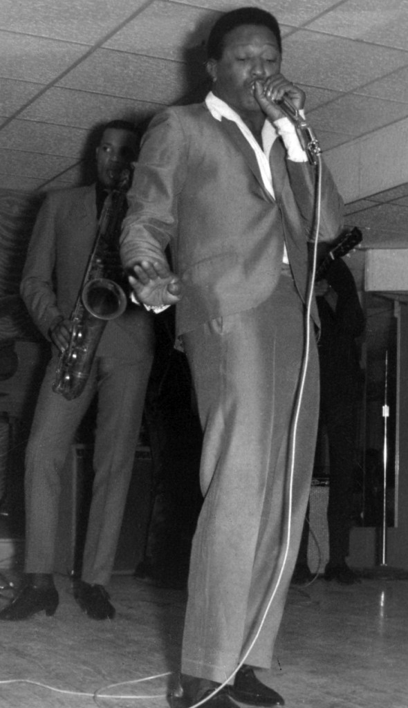 L.C. Cooke fronting his group the Upsetters circa 1966 in a mid-south club.