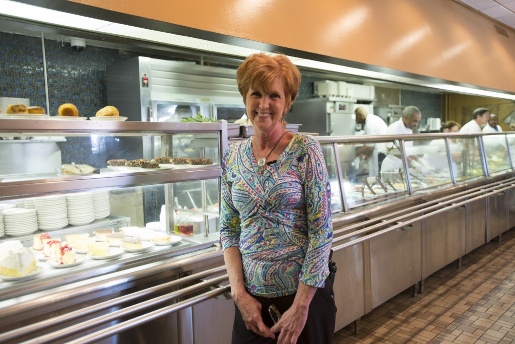 Diane Simmons at lunch time.