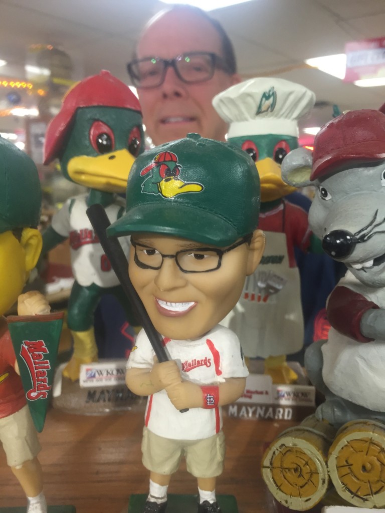 Steve Schmitt and his own bobblehead giveaway.