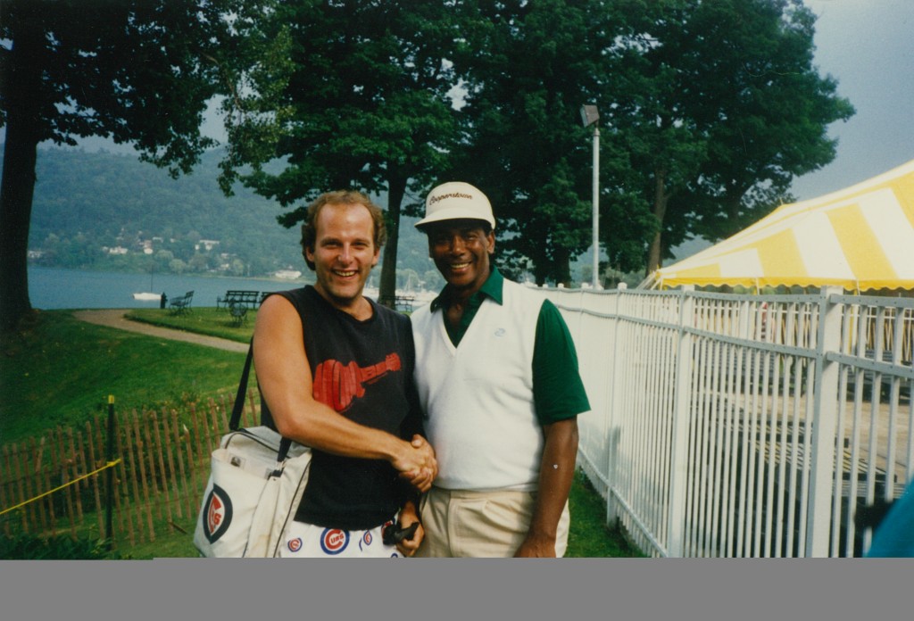 Me and Ernie at Billy Williams Hall of Fame Induction, 1987. No dress code.