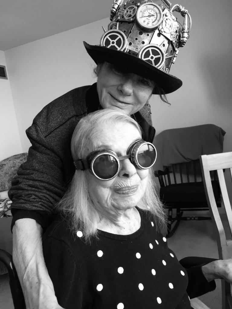 Mary Frances and Marya Veeck getting their steampunk on, 2019 (Photo by Jim Matusik)